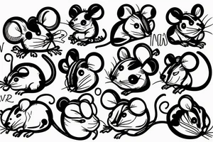 mouse, sleepy tattoo idea