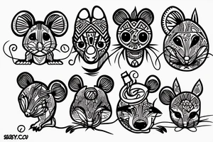 mouse, sleepy tattoo idea