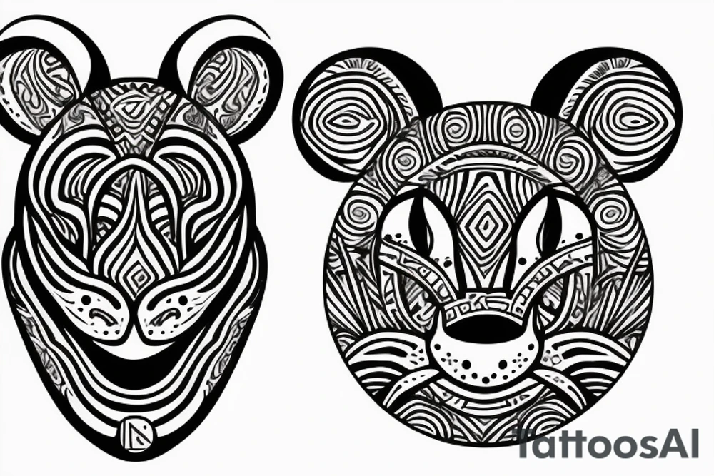 mouse, sleepy tattoo idea