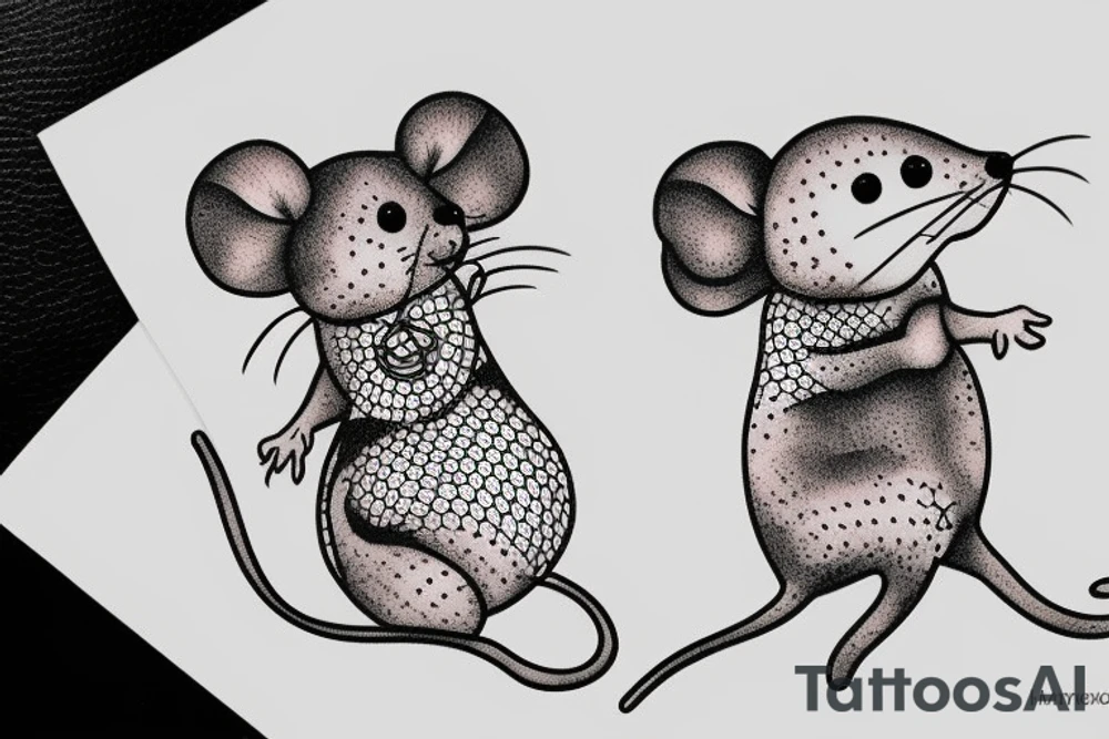 mouse, sleepy tattoo idea