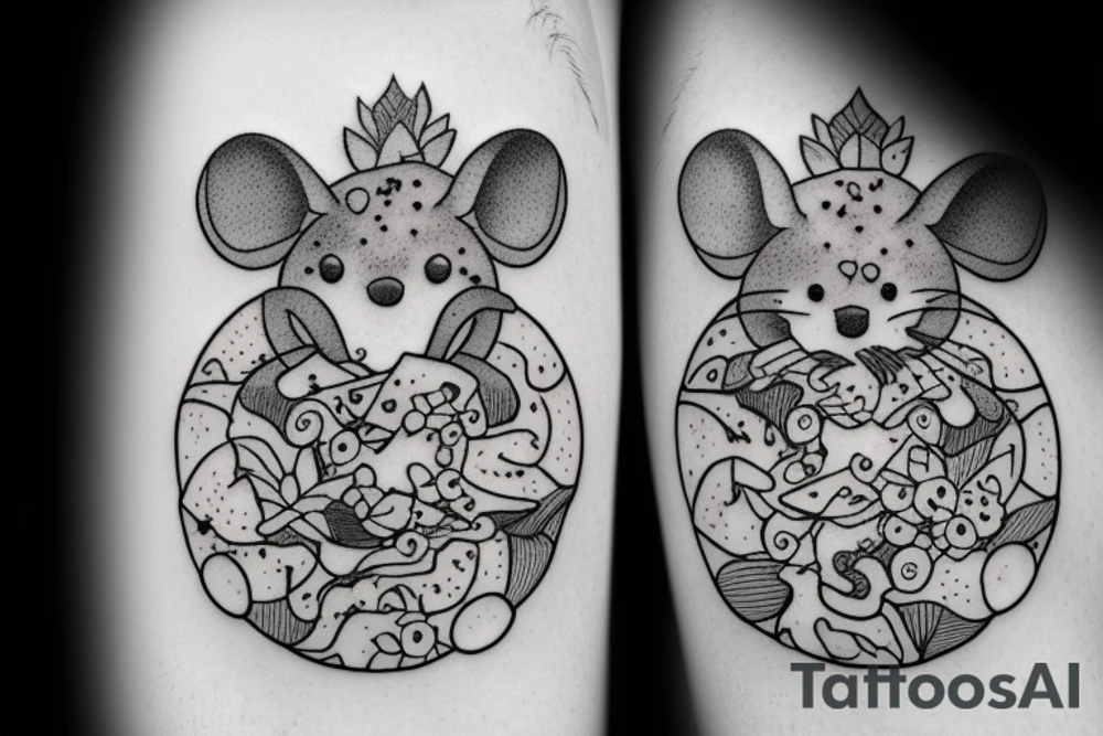 mouse, sleepy tattoo idea