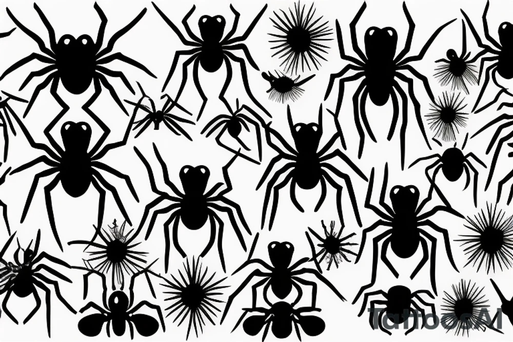 Black spider dying tattoo idea