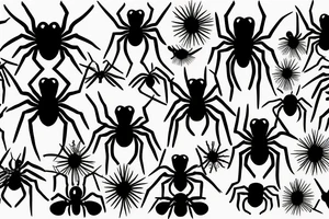 Black spider dying tattoo idea