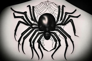 Black spider dying tattoo idea