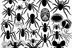 Black spider dying tattoo idea