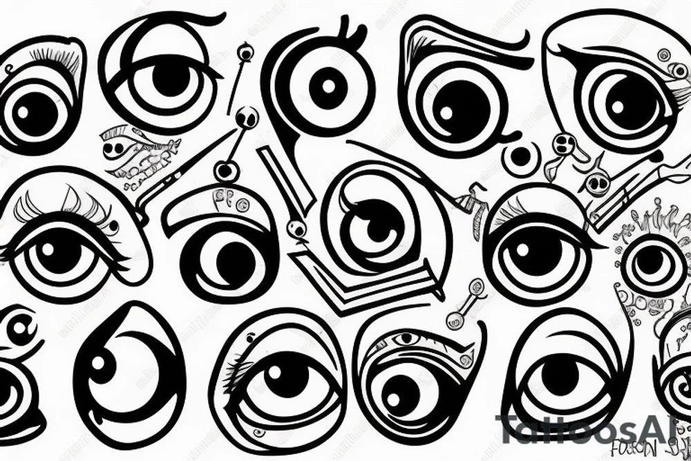 8 ball eye tattoo idea