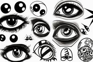 8 ball eye tattoo idea