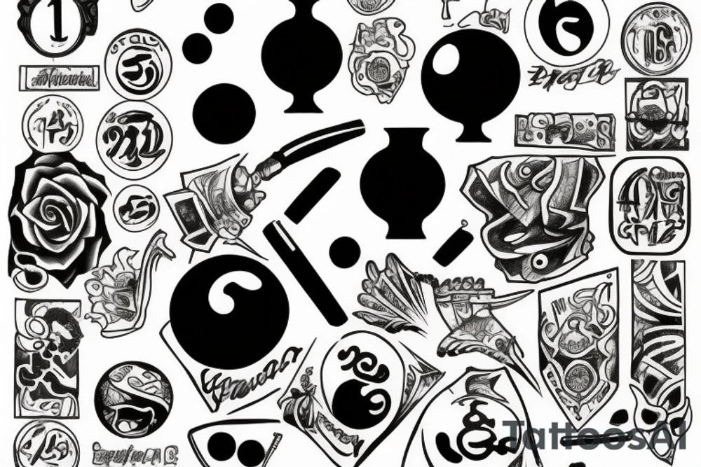 eight ball tattoo idea