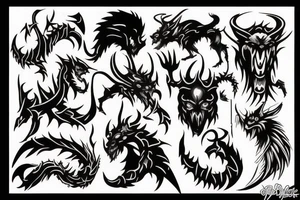 Demon beast ripping out tattoo idea
