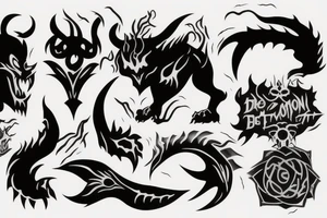 Demon beast ripping out tattoo idea