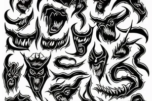 Demon ripping out of skin tattoo idea