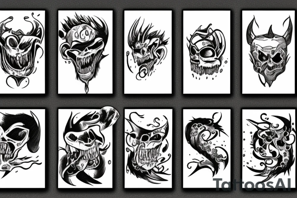 Demon ripping out of skin tattoo idea