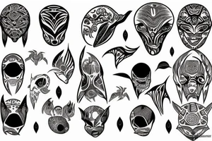 Alien head tattoo idea