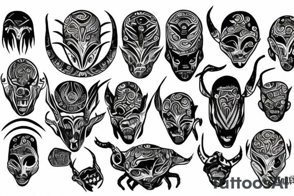 Alien head tattoo idea