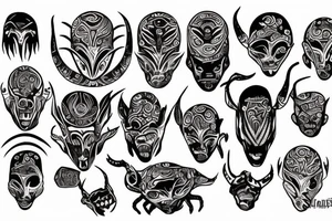 Alien head tattoo idea