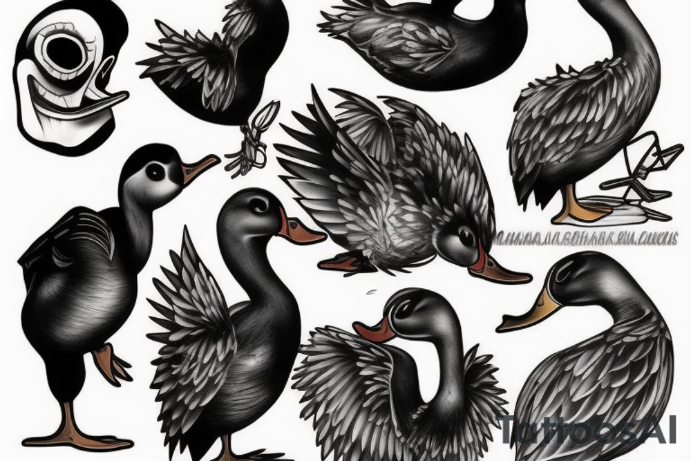 Undead Duck tattoo idea