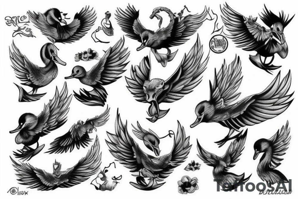 Demon Duck tattoo idea