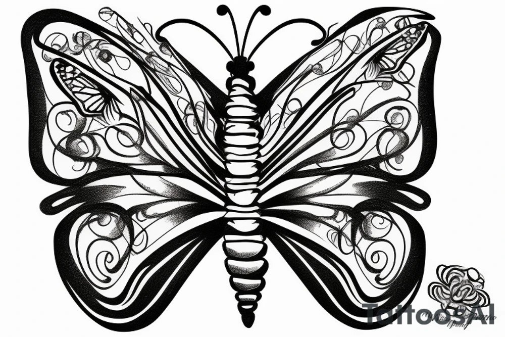 Butterfly for men tattoo idea
