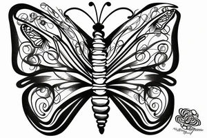 Butterfly for men tattoo idea