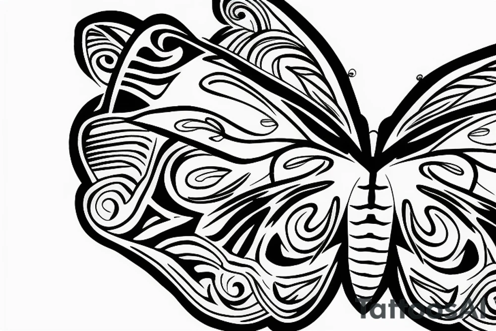Butterfly for men tattoo idea