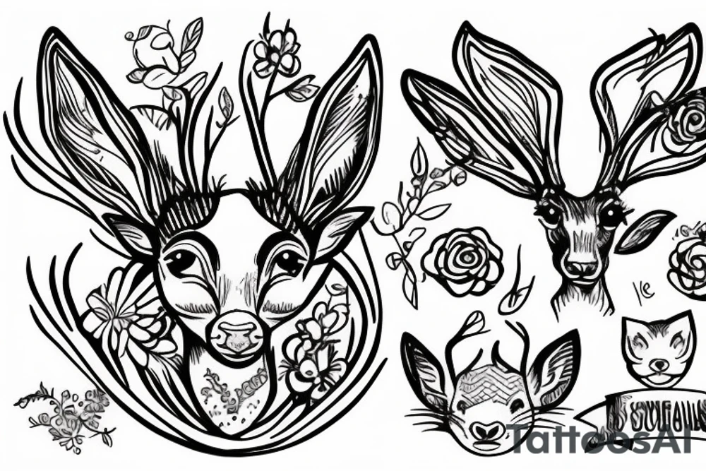 fawn laying down tattoo idea