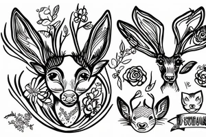 fawn laying down tattoo idea