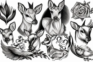 fawn laying down tattoo idea