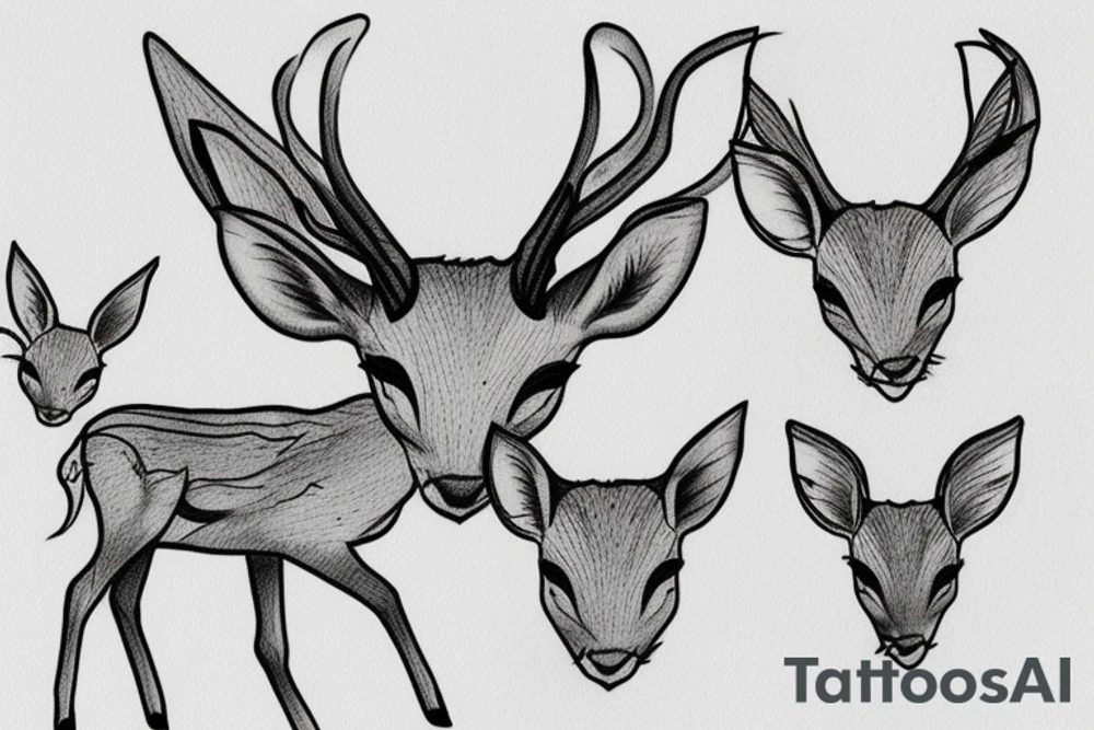 fawn sleeping tattoo idea