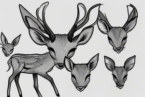 fawn sleeping tattoo idea