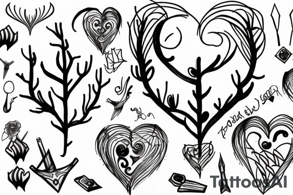heart wrapped in thorns tattoo idea