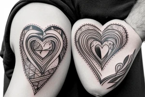 dad holding the daughter heart tattoo idea
