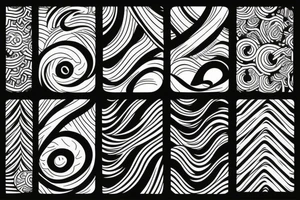 waves across a line tattoo idea