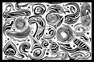 band of waves tattoo idea