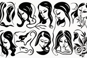 A sad women tattoo idea