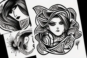 A sad women tattoo idea