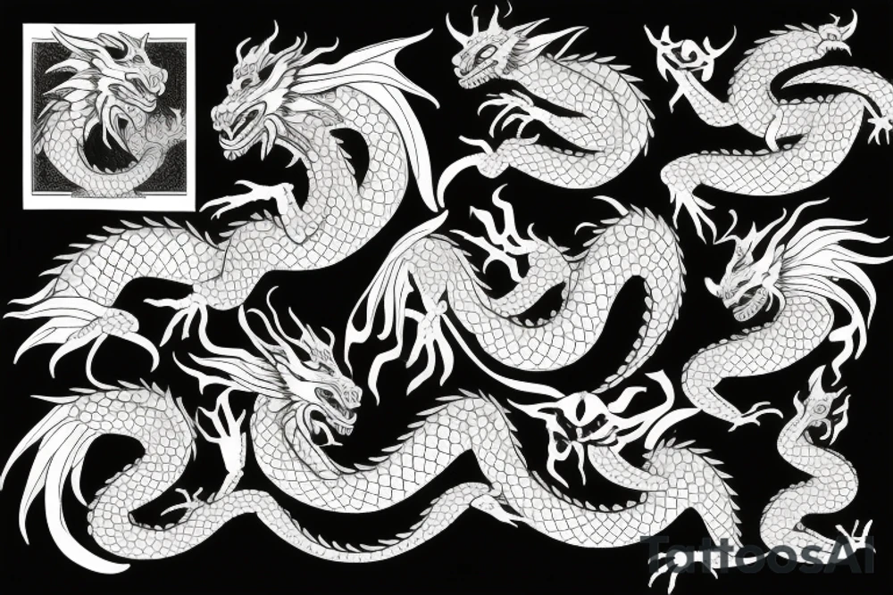 board game, dragon, family tattoo idea