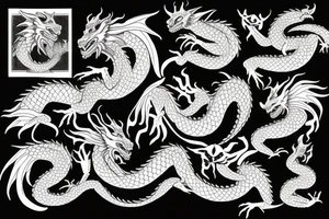 board game, dragon, family tattoo idea