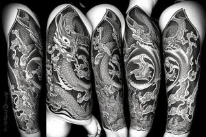 board game, dragon, family tattoo idea