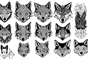 nature, fox, lynx, wolf, forest tattoo idea