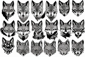 nature, fox, lynx, wolf, forest tattoo idea