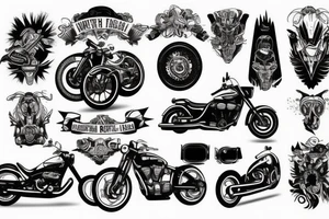 Motorcycle tattoo idea