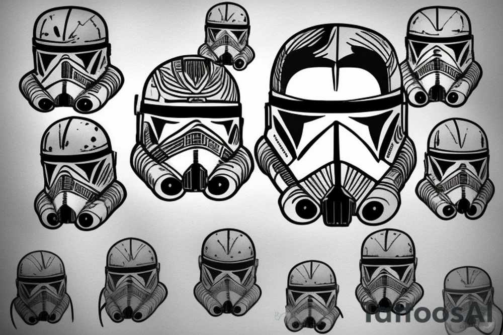 Clone Trooper Helmet that's broken tattoo idea