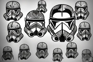 Clone Trooper Helmet that's broken tattoo idea