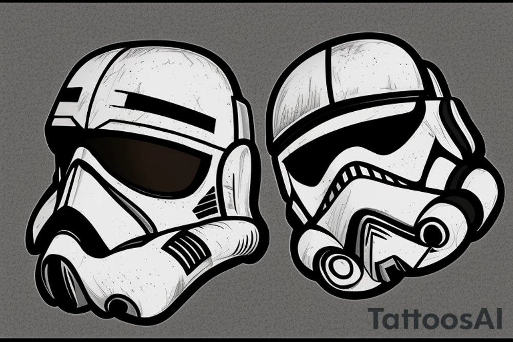 Clone Trooper Helmet that's broken tattoo idea