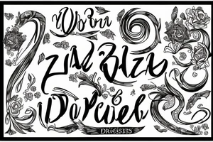 The name Zoe tattoo idea