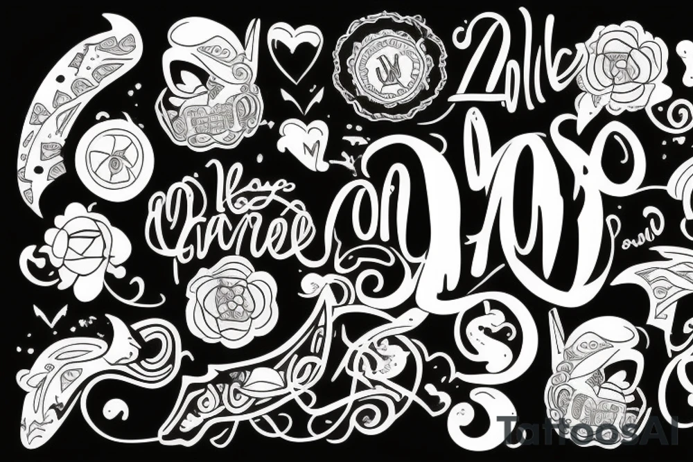 The name Zoe tattoo idea