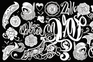 The name Zoe tattoo idea