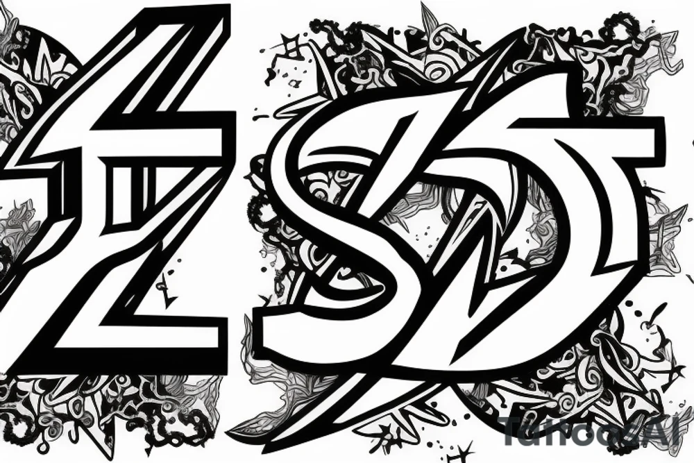 The letter Z with lightning tattoo idea