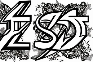 The letter Z with lightning tattoo idea