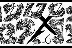 The letter Z with lightning tattoo idea